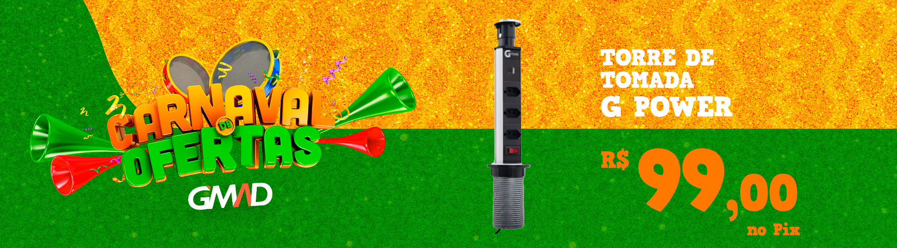 Torre de Tomada G Power - R$ 99 no Pix | GMAD Ecommerce