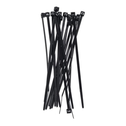 Abraçadeira Nylon Preta 20 Pcs - Bemfixa Tamanho:3,6x300mm