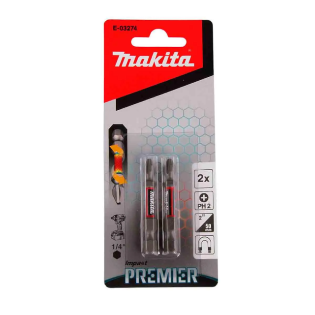 Bits de Torção PH2 50mm E-03274 02 Unidades - Makita - foto 2