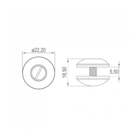 Botao Duplo Mod. 615 Cromado - Base