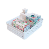 Cesto Organizador de Plástico Rattan Branco - Paramount - miniatura 3