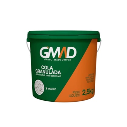 COLA GRANULADA GMAD HOT MELT BRANCA 2,5KG BALDE