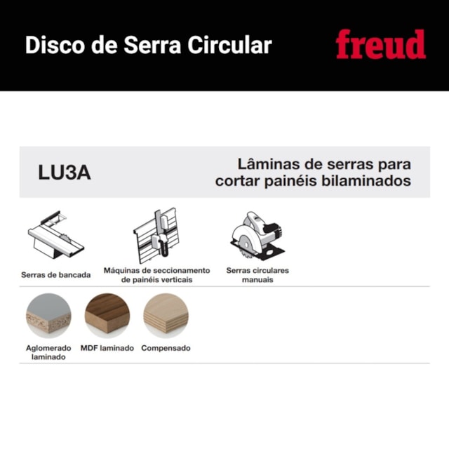 Disco de Serra Circular para MDF 350mm 14" LU3A 0400 - Freud - foto 3
