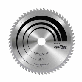 Disco serra circular Optiline Wood ø254x30mm 60D Bosch