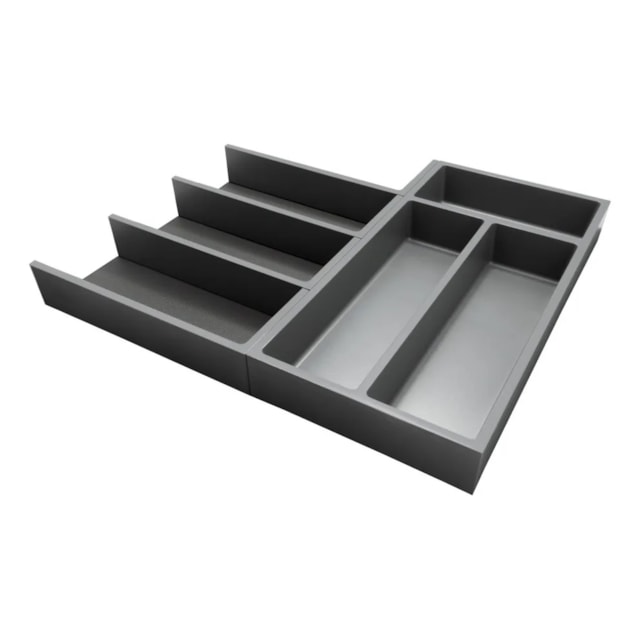Divisor De Gavetas Connect 3 Cinza Escuro - Sas Plastic - foto 1
