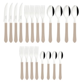Faqueiro Leme 20 Peças Inox Cabo Cinza - Tramontina