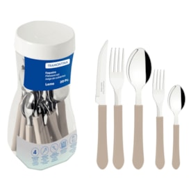 Faqueiro Leme 20 Peças Inox Cabo Cinza - Tramontina