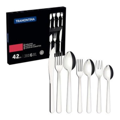 Faqueiro Malibu Aço Inox 42 Peças -  Tramontina
