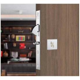 Fechadura 950 WC Inox Porta Correr Quadrada - Stam