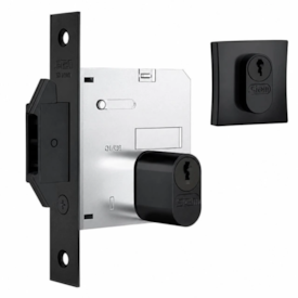 Fechadura Classic 1006 Bater/Correr Black Quadrada - Stam
