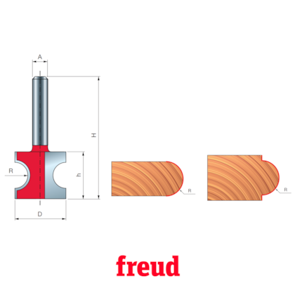 Fresa de Metade Arredondada 82-10606P - Freud