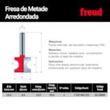 Fresa de Metade Arredondada 82-10606P - Freud - miniatura 3
