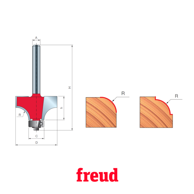 Fresa para Arredondar com Rolamento 34-11206P - Freud - foto 3