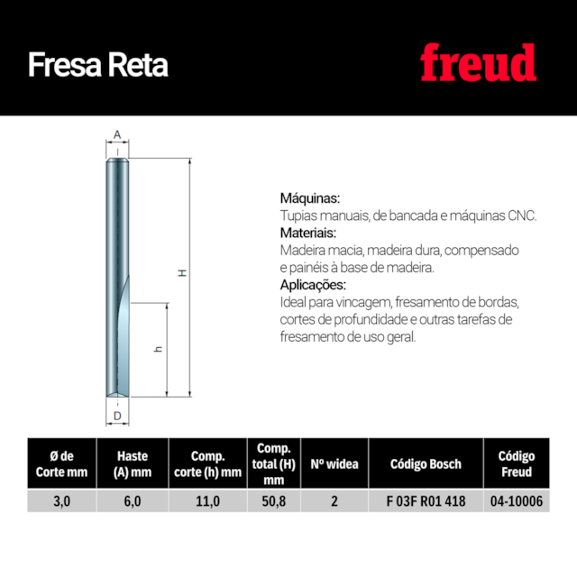 Fresa Reta Paralela 04-10006P - Freud - foto 4