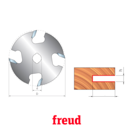 Fresa Serra Debrum para Ranhuras 56-11408P - Freud