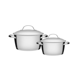 Jogo de Panelas  Allegra 2 Pçs Fundo Triplo Inox -Tramontina