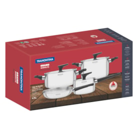 Jogo de Panelas Inox 4 Peças Grano TecnoHeat - Tramontina