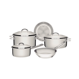 Jogo de Panelas Solar em Aço Inox com Fundo Triplo e Tampas de Inox 5 Peças - Tramontina