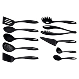 Jogo de Utensílios Nylon Preto 10 Pçs Ability - Tramontina