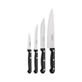 Jogo Facas Ultracorte 4pcs Inox Cabo Preto - Tramontina