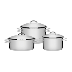 Jogo Panelas Aço Inox 3pcs Solar - Tramontina