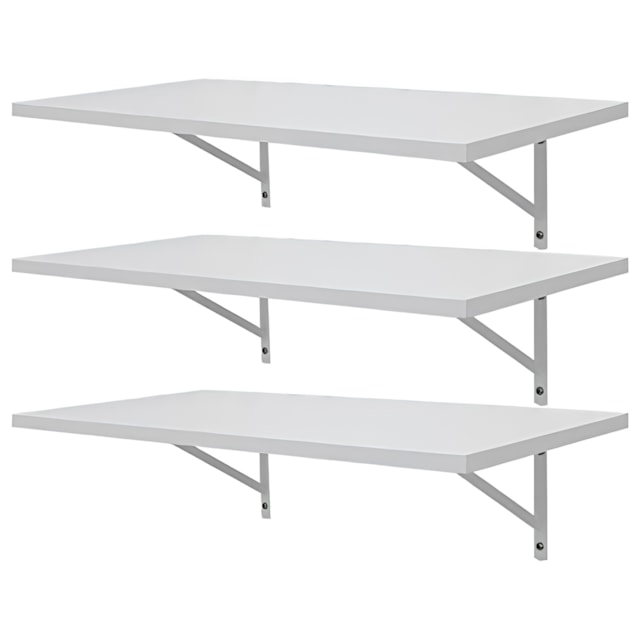 Kit 3 Prateleira de Parede MDF Branco 90cm GMAD - foto 1