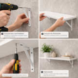 Kit 3 Prateleira de Parede MDF Branco 90cm GMAD - miniatura 3
