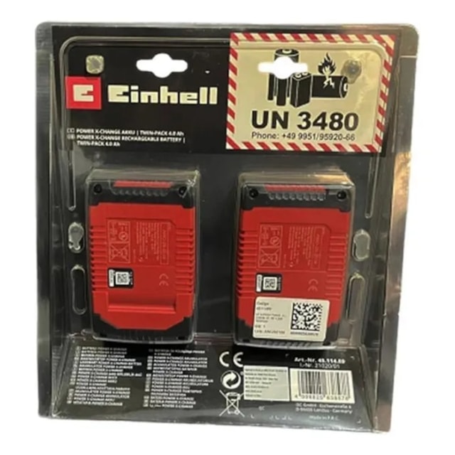 Kit com 2 Baterias de Lítio Power X-Change 18V 4Ah - Einhell - foto 2
