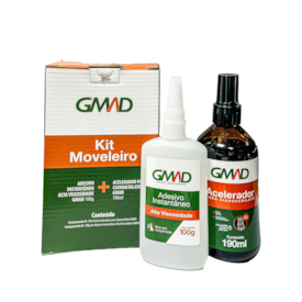 Kit Moveleiro Adesivo Instantâneo 100g + Acelerador 190ml GMAD