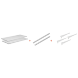 Kit Multiuso Branco - Prateleira 1,5x20x50cm - Prat-K - miniatura 1
