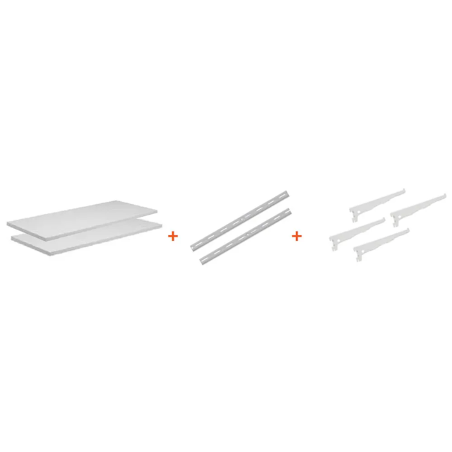 Kit Multiuso Branco - Prateleira 1,5x20x50cm - Prat-K - foto 1
