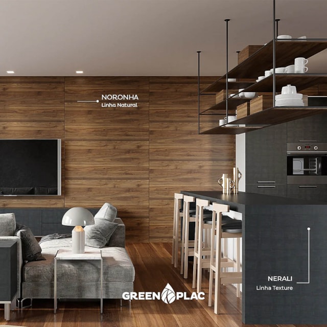 MDF Noronha Natural 2 Faces 2,75X1,85m - Greenplac - foto 2