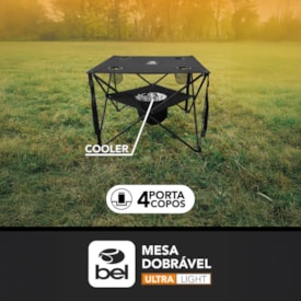 MESA DOBRÁVEL ULTRA LIGHT PRETA - BEL