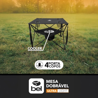 MESA DOBRÁVEL ULTRA LIGHT PRETA - BEL