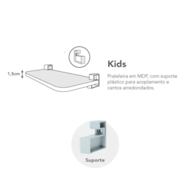 Prateleira Reta Kids - PRAT-K
