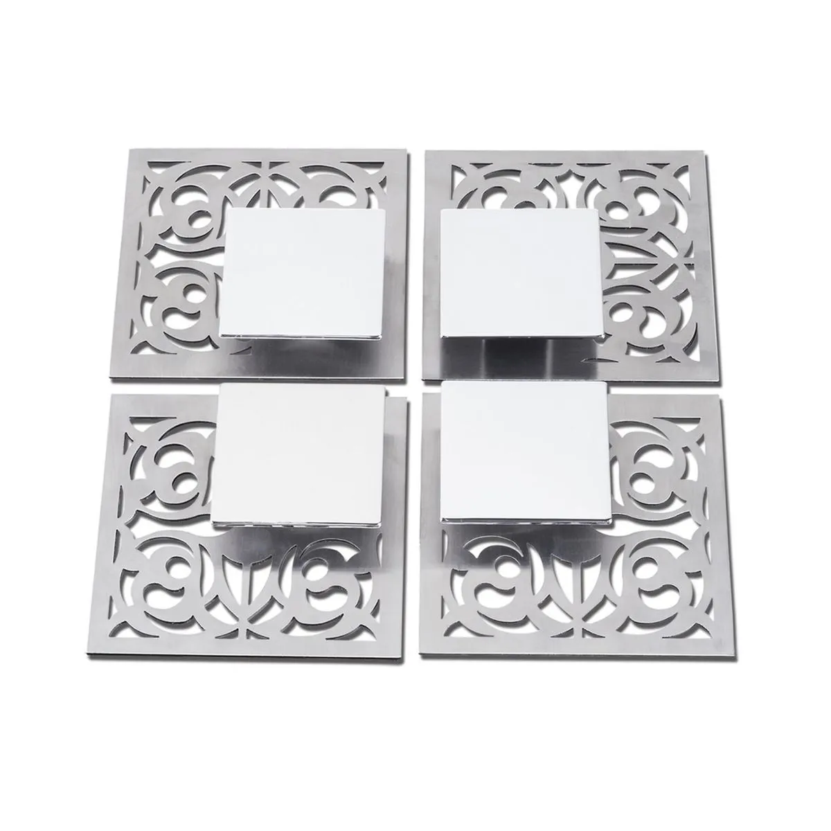 Compre Puxador Belle Epoque Quad 16mm Cromo Inox Escovado - Zen