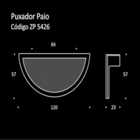 Puxador Paio 64mm - Zen