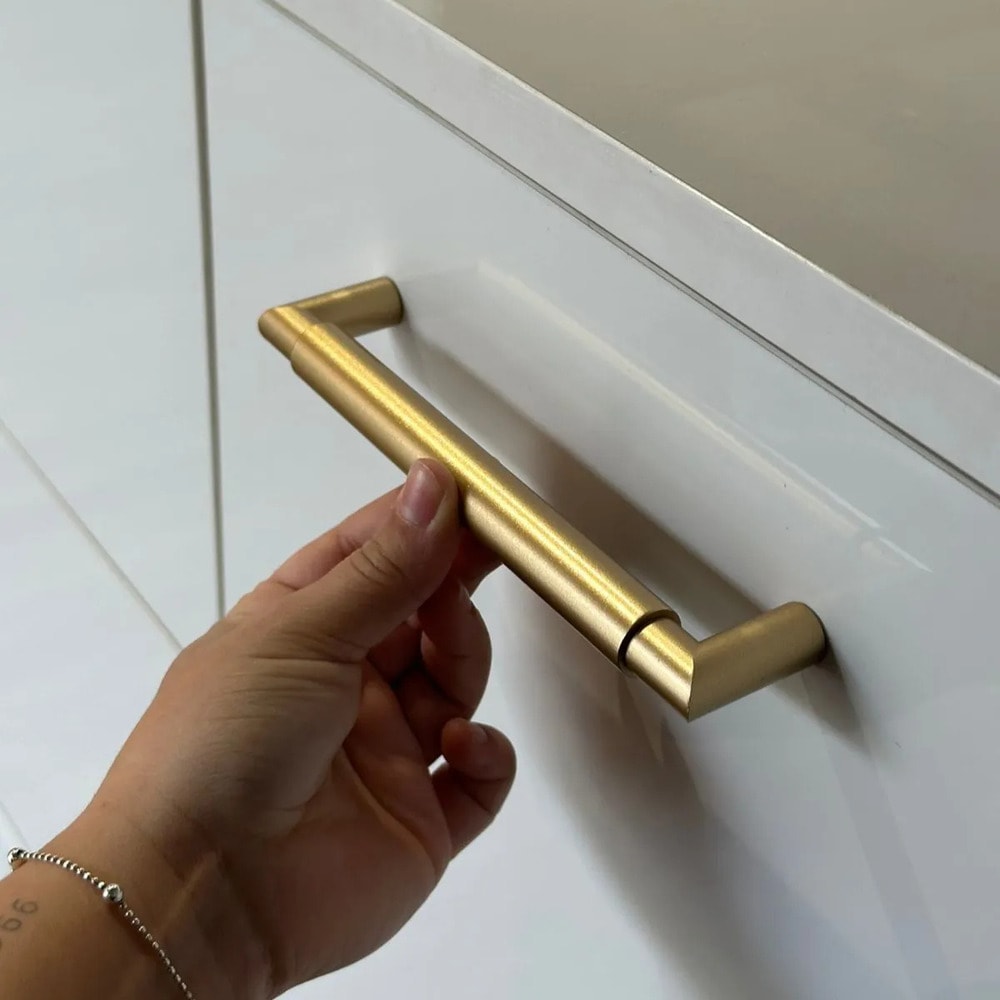 Compre Puxador Tellus Dourado Matte 160mm - Zen com Qualidade | GMAD