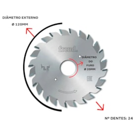 Riscador p/ Seccionadora Horizontal 120mm LI25M31EA3 - Freud