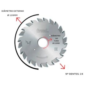 Riscador p/ Seccionadora Horizontal 120mm LI25M31EB3 - Freud