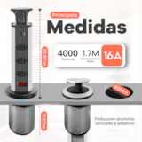 Torre De Tomada Multiplug 3 Tomadas 1 USB + 1 USB-C - Gpower - miniatura 3