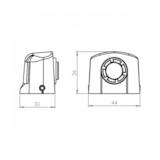 Trava Porta para Porta Vidro Cromado - Base - miniatura 2