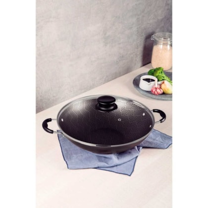 Wok Paris em Alumínio Antiaderente Starflon Max 36cm 6,0L - Tramontina