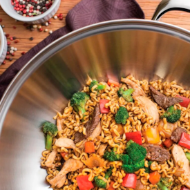 Wok Ventura Inox com Fundo Triplo 34 cm 5,7L - Tramontina